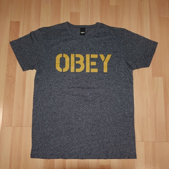 Obey Block Tee Heather Grey - Picture 2 of 6